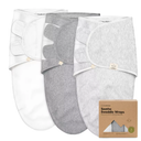 3Pack Organic Baby Swaddle Sleep Sacks  Swaddles for Newborns, Infant 36 Months, Baby Girls, Boys, Soft & Snug Newborn Sleep Sack, Nursery Swaddling Blankets (Cloud, L)