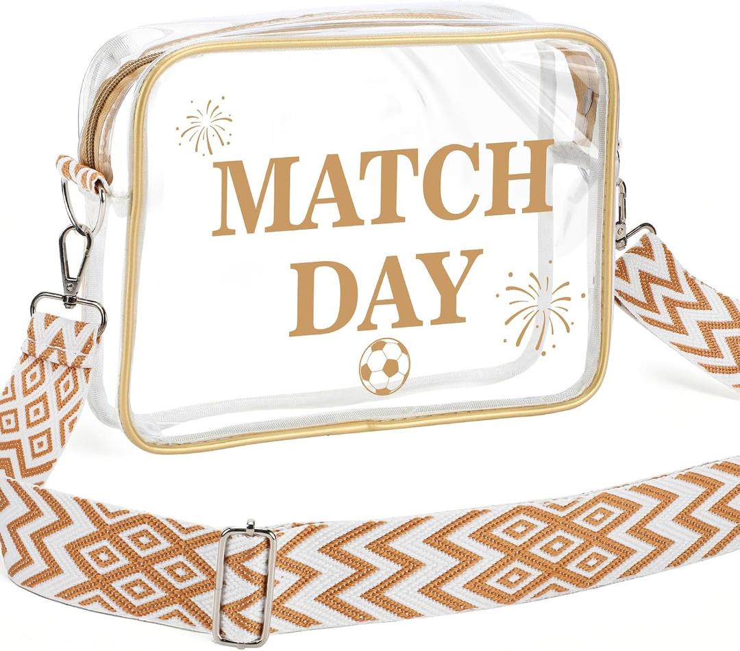 Cosweet Clear Bag for Stadium Approved - 9.5" x 7" x 2.5" Small Crossbody Purse Perfect for Soccer Fans Women