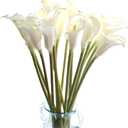 cn-Knight 10pcs Calla Lilies Artificial Flower,26'' Long Stem Artificial Calla Lily Flowers,Realistic Arum Lilies for Wedding Bridal Bouquet Home Decor Centerpiece,White