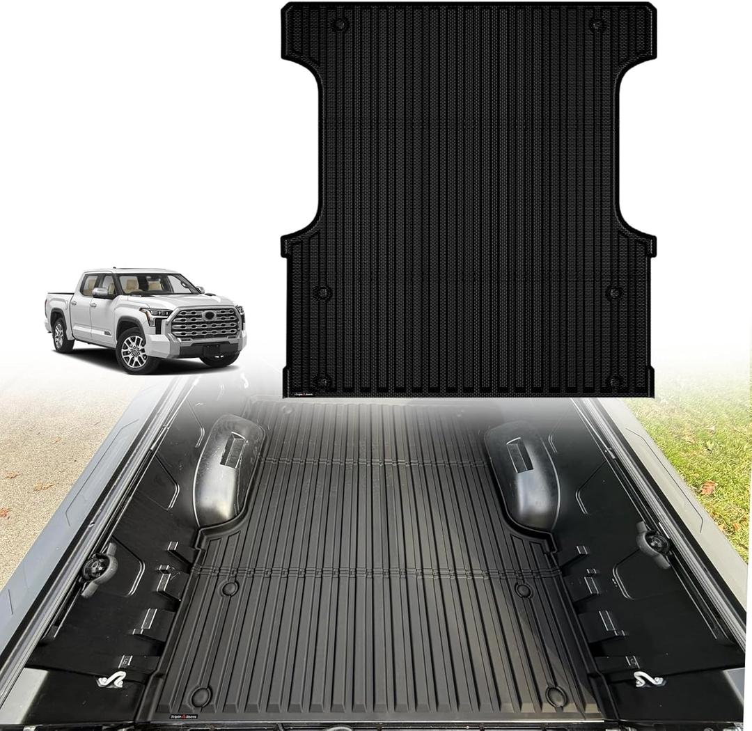 TripleAliners Truck Mat Compatible with 2022-2026 Toyota Tundra CrewMax 5.5FT Accessories, Truck Bed Mat Heavy Duty Custom Fit All Weather Protection TPE Pickup Liner