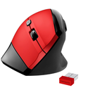 Ergonomic Vertical Mouse, 2.4 GHz Wireless Mouse with Nano Receiver and Auto-Sleep Mode, 800/1200/1600 DPI Optical Tracking, MEMZUOIX Wireless Gaming Mouse for PC Laptop Macbook, Red