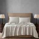 Linen Closet Luxury Cotton 400 Thread Count Cotton Sateen 4-Piece Sheet Set, Queen, Taupe