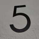 12 Inch Modern Floating House Numbers for Outside | Large Metal House Numbers for Outdoors | Black Coated Rust-Proof Home Address Numbers/Plaques | Metal Numbers