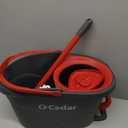 O-Cedar EasyWring Microfiber Spin Mop, Bucket Floor Cleaning System, Red, Gray, Standard