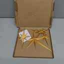 Stylor Mid Century Modern Decor, Gold Mcm Retro 3D Star Art Wall Sculpture, Plastic Starburst Decor, Vintage Celestial Whimsigoth Home Decor Accent, (Set of 6)