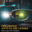 FIMILU 2PCS Night Driving Glasses Night Vision Glasses Fit Over Wrap Around Polarized Anti Glare Glasses for Men Women