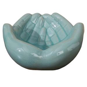 Ceramic Hands Bowl Dish, Giving Hands Candy Holder for Succulent Planter, Crystal Rock Holder, Office, Keys Bowl for Entryway Table