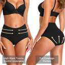 High Waisted Postpartum Underwear Womens Cotton Underwear Soft Breathable Full Coverage Stretch Panties Multipack (Black, M)