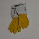 Gardening Gloves Thorn Proof for Rose Pruning & Cactus Trimming, Long Leather Garden Gloves for Women & Men (Large) (Large (Pack of 1), Yellow)