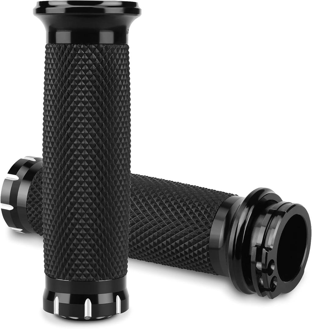 1 Inch/25mm Universal Handlebar Grips Motorcycle Throttle Grip Compatible for Harley Davidson Honda Yamaha Suzuki Kawasaki Dyna Sportster 883 1200 Road King Electra Glide Softail Touring