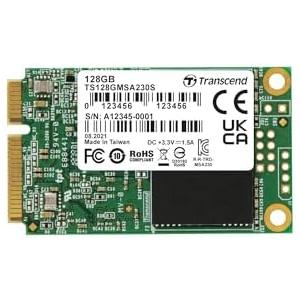 Transcend MSA230 128GB mSATA SSD with Dram Cache, Up to 550MB/s, Mini SATA III 6G/s Internal Solid State Drive for Ultrabook/Desktop/Tablet/PC/GPS/Server, 3D TLC NAND Flash, LDPC Error Correction, ECC