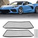 2Pcs Front Mesh Inner Grille Guard,Aluminum Honeycomb Radiator Grille Guards Car Mesh Body Bumpers Cover Accessories for Corvette C8 Stingray Convertible/HTC 2020-2024