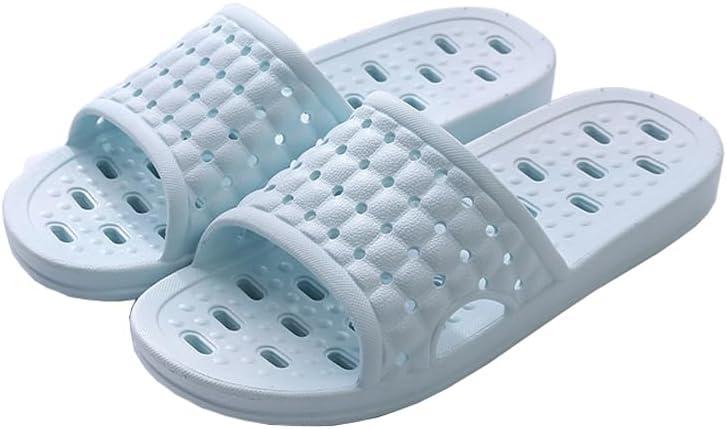 Generic Shower Shoes Quick Dry Non-Slip Bathroom Slippers Shower Sandals for Men Women Dorm Home Slides, Light Blue, 6.5-7 Women/5.5-6 Men