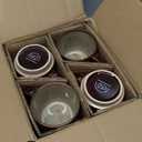 GBhome 12 OZ Stackable Coffee Mugs, Ceramic Coffee Cups with Texture Patterns for Man,Woman,Dad,Mom, Modern Mugs Set of 4 for Latte/Cappuccino/Cocoa. Dishwasher&Microwave Safe