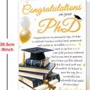 8 x PhD Graduation Card, Congratulations Cards for Doctoral Student, 8×5.3 inches