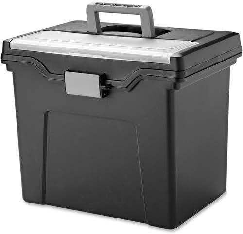 Iris Portable File Box; LTR; 11.7"x10.2"x13.8"; Black