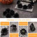 Syhood 100 Pieces Black Artificial Roses Head Bulk,1.77" Small Silk Fake Rose Buds DIY for Decoration, Crafts, Wedding Centerpieces Bridal Shower Party Home Decor