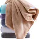 Cosy Family 6 Pack Ultra Soft Microfiber Absorbent Hand Towel, Silk Hemming Towels for Bathroom - Quick Drying - Perfect for Bath, Fitness, Gym, Shower, Hotel, and Spa - 16x28 Inch, Warm Color