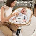 Angelbliss Electric Baby Swing with Cry Detection, Side-to-Side Motion, 5 Speeds, 180 Rotation, Indoor Swing for Infants and Toddlers (White)