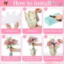 Daifunli 6 Sets Tea Party Princess Decorations Flower Boxes Afternoon Teapot Centerpieces for Table Teapot Vase Table Decor Baby Shower Birthday Supplies Floral Tea Themed Wedding Party Favor