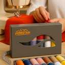 Colorful Serger Sewing Thread - 12 Cones Threads of 500 Yards Each Spool | Sewing Clips Quilting Materials Sewing Machines for Beginners and Heavy-Duty Sewing Machine Threads (12 Color)