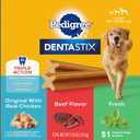 Pedigree Dentastix Large Breed Dog Treats, Original, Beef & Fresh Flavor, 2.73 lb. Variety Pack (51 Treats) BB 6/2026