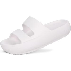 Shevalues Orthopedic Slide Sandals for Women with Arch Support Pillow Soft Recovery Slip on Sandals Lightweight Summer Cloud Slippers for Plantar Fasciitis, 40