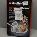 Mueller Frying Pan, Heavy Duty German Stone Coating Non Stick Frying Pans, No PFOA or APEO, Paella Pan, Dishwasher and Oven Safe, Even Heat Distribution, Cool Stainless Steel Handle, Light Grey (10 Inch)