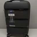 Kono Carry On Luggage 20 Inch Expandable 22x14x9 Airline Approved Hard Shell Travel Trolley 4 Spinner Wheels Lightweight Polypropylene Suitcase with TSA Lock, Black