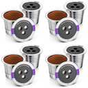 Stainless Steel Reusable Coffee Pods with 3 Holes, For Compatible with Ninja Coffee Maker, compatible with Ninja Coffee Makers (CFP201, CFP300, CFP301, CFP305, CFP307, CFP400) (2)