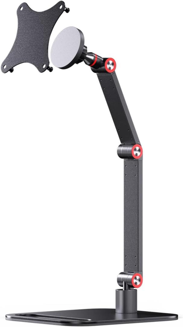 Portable Monitor Stand Magnetic Quick-Release - Foldable 10 10.1 10.5 11 11.6 12 12.5 15.6 17 17.3 18 18.5 inch Portable Monitor 75x75mm Vesa Mount Folding Travel Monitor Stand FS07A