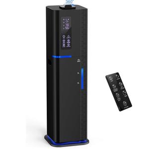 10L/2.64Gal Humidifier, Top Fill Quiet Ultrasonic Cool Mist Humidifiers for Bedroom, Covers 550ft², 60H Runtime, 24H Timer, 3 Mist Modes Humidifier Large Room, Home, Office, Plants, Black