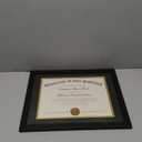 upsimples 11x14 Diploma Frame Certificate Degree Document Frame with High Definition Glass, 8.5 x 11 with mat for Wall and Tabletop, Black Double Mat, 1 Pack