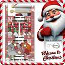 Christmas Door Banner Set 12x71 inch Holiday Porch Signs Red and Green Gnome Design Outdoor Indoor Hanging Decorations (Red 3)