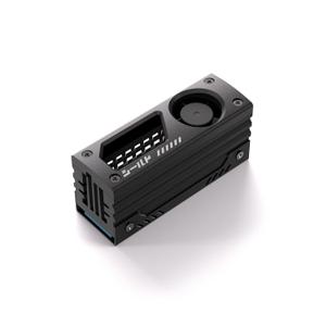 EZDIY-FAB Shield M.2 SSD Heatsink with Build-in 20mm PWM Fan, Premium Aluminum Design, High-Performance SSD Cooler for M.2 2280-Black-1 Pack