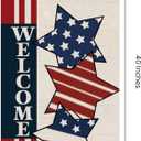 28x40 Inch Double Sided Summer Garden Flag - Seasonal Large Outdoor Yard Flags of Burlap - 4th of July Flag Freedom Independence Day Banners - Hello Summer Banner Holiday Flags Outdoor Yard Dcor