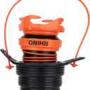 Camco Flexible 3-in-1 RV Sewer Hose Adapter & Drain Seal - Easily Connect Your Camper Sewer Hose to 3, 3 1/2, or 4 inch Inlets Even with Damaged Threads - Features RhinoExtreme Hose and Handle (39319)
