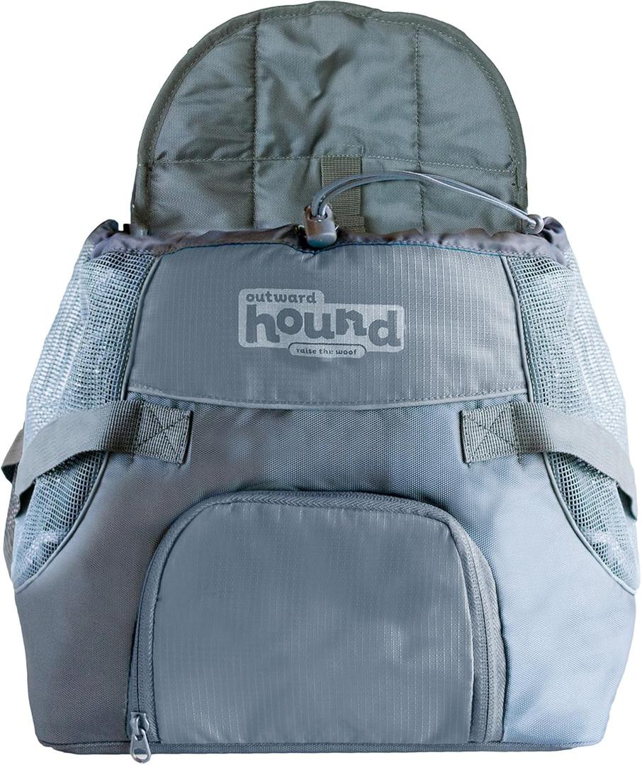 Outward Hound PoochPouch Dog Front Carrier, Small, Grey (11.0"L x 8.0"W x 10.0"H)