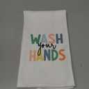 Kids KidBathroom Decor, Kids Hand Towels, Kids Bathroom Accessories, Little Girls Boys Bathroom Kitchen Decor forKids, Wash Your Hands Boho Nursery Dish Towels Tea Towels for KitchenBathroom (White)