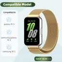3 Pack Mesh Metal Watch Bands for Samsung Galaxy Fit 3 Watch Band,Stainless Steel Compatible with Samsung Galaxy Fit 3 for Women Men Fit 3 Bands