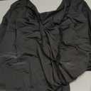 SOLY HUX Plus Size Tops for Women Long Sleeve Sexy Going Out Tops V Neck Criss Cross T Shirts Blouse Solid Black 0XL