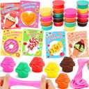24 Pack Valentines Day Gifts for Kids Classroom, Valentines Day Cards with Butter Slime, Classroom Exchange Gifts, Valentines School Party Favors for Boys Girls Toddlers