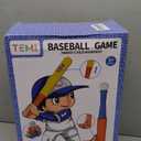 TEMI 2 in 1 Tee Ball Set for Kids 3-8, Kids Baseball T-Ball Set with 10 Balls, Step on Pitching Machine, Batting Tee, Outdoor Sport Toy Games for 3-12 Year Old Boys Girls Toddler