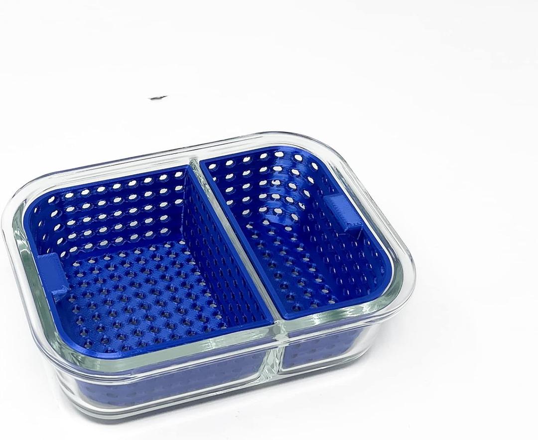 Dual Dunk Iso Soak Cleaning Station (Small, Blue)