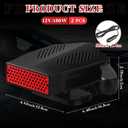 2 Pcs 12 V 150 W Portable Car Heater Windshield Defogger Automobile Defroster Dashboard Heater 360 Degree Rotation Car Heater with Fan Windshield Heater Defroster for Car Trucks