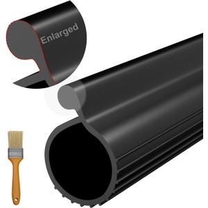 Garage Door Seal P Bulb - 16.8ft Flexible Weatherproof TPE Seal for Single-Channel Doors, Easy DIY Installation, Prevents Drafts, Noise Reduction, Saves Energy, 0.35" Tips | 0.36-0.40" Fit Range