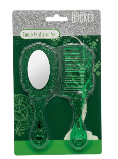 Wicked Green Hair Brush & Mirror Comb