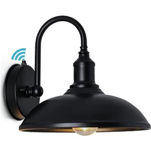 Dusk to Dawn Outdoor Wall Lamp, Black Farmhouse Porch Light, Waterproof, Rust-Proof. The Outside Barn Light for The Front Courtyard of The House. (11 Diameter-1 Pc)