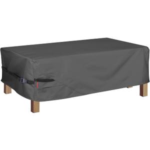 Porch Shield Patio Coffee Table Cover - Waterproof Outdoor Furniture Rectangular Small Table Covers 42 x 24 inch, Black