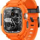 amBand M1 Sport Case Band for Apple Watch Ultra 3/2/1 & SE 3/2/1 & Series 11 10 9 8 7 6 5 4 3 49mm 46mm 45mm 44mm 42mm 41mm 40mm 38mm, Shockproof & Scratch Resistant Rugged Bumper for Men (Orange)